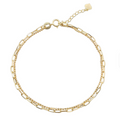 Gold Layered Paperclip & Bead Chain Bracelet