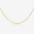 Minimalist Gold Paperclip Chain Necklace