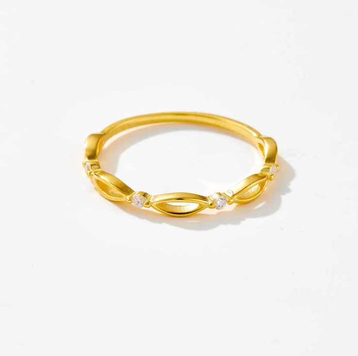 Marquise Eye Openwork Eternity Ring