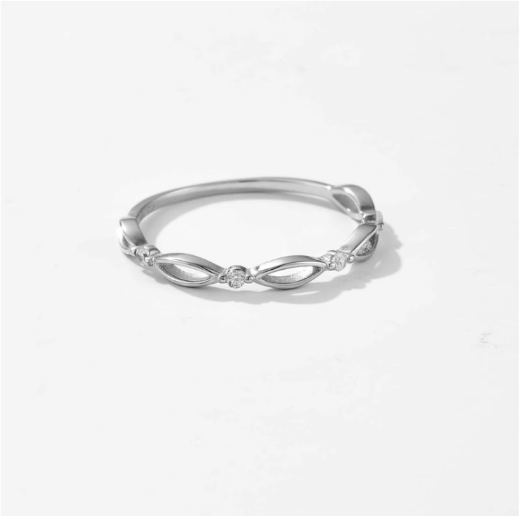 Marquise Eye Openwork Eternity Ring